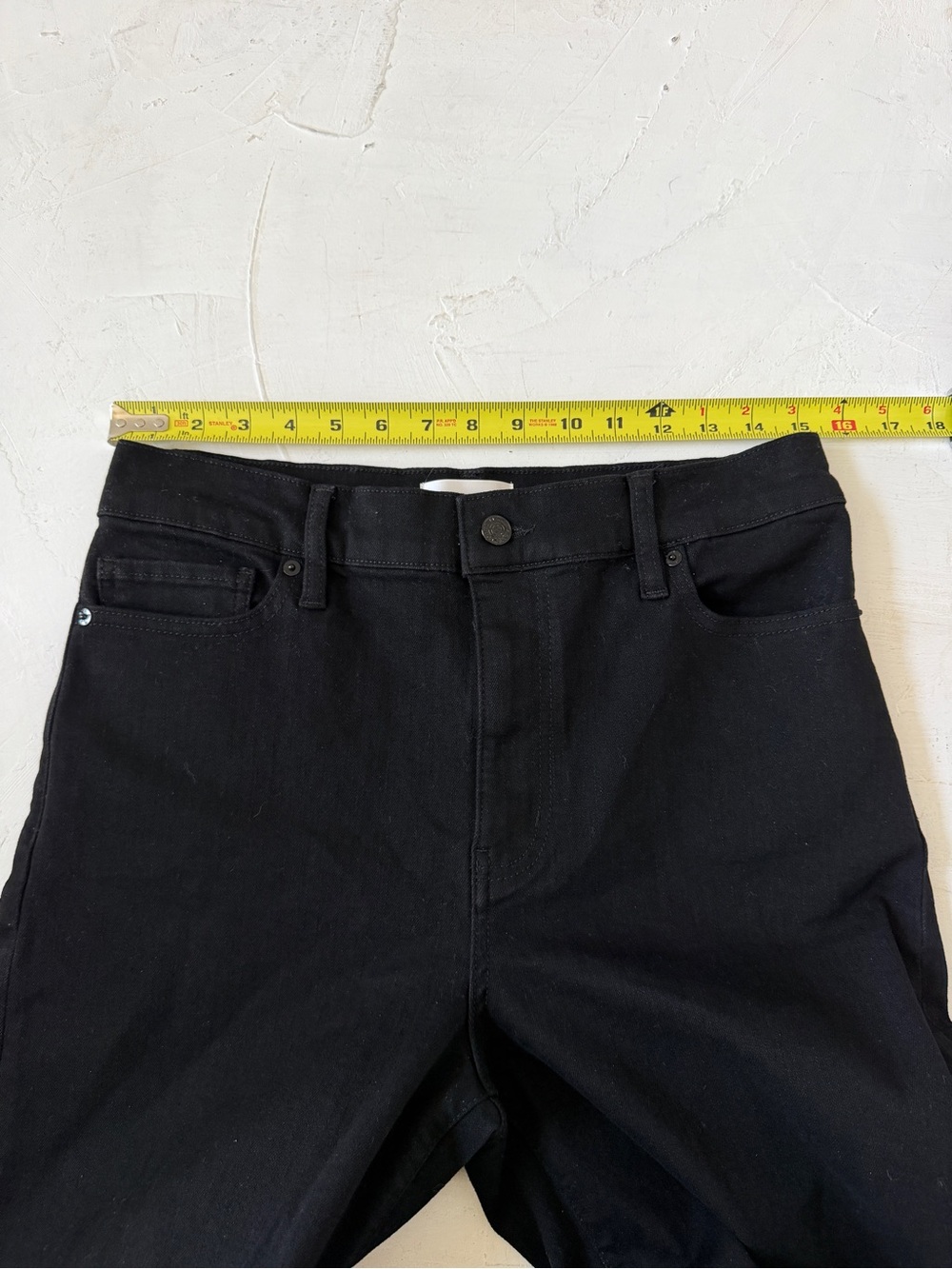 Frame Denim Le Slim Palazzo Pant Jeans True Black Wide Leg ALTERED Size 30 - Picture 7 of 9